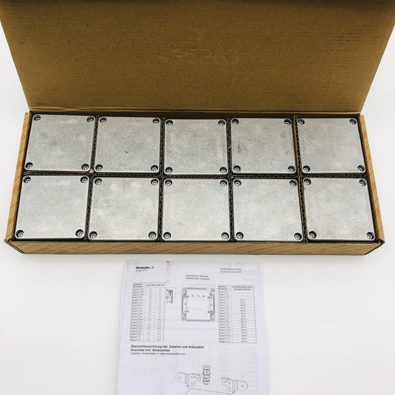 10pk Weidmuller 0342000000 Aluminum Enclosure Empty Housing Klippon K1 3