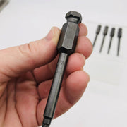 5pk Apex AN-4MM Socket Head Hex Power Drive Bit 7/16in Shank 4MM Metric 4