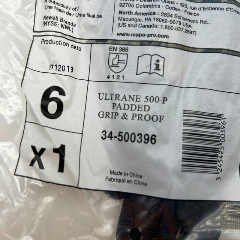 MAPA 34-500396 Cut Resistant Glove Sz 6 XS Extra Small Ultrane 500P Pad 6 Pairs 3