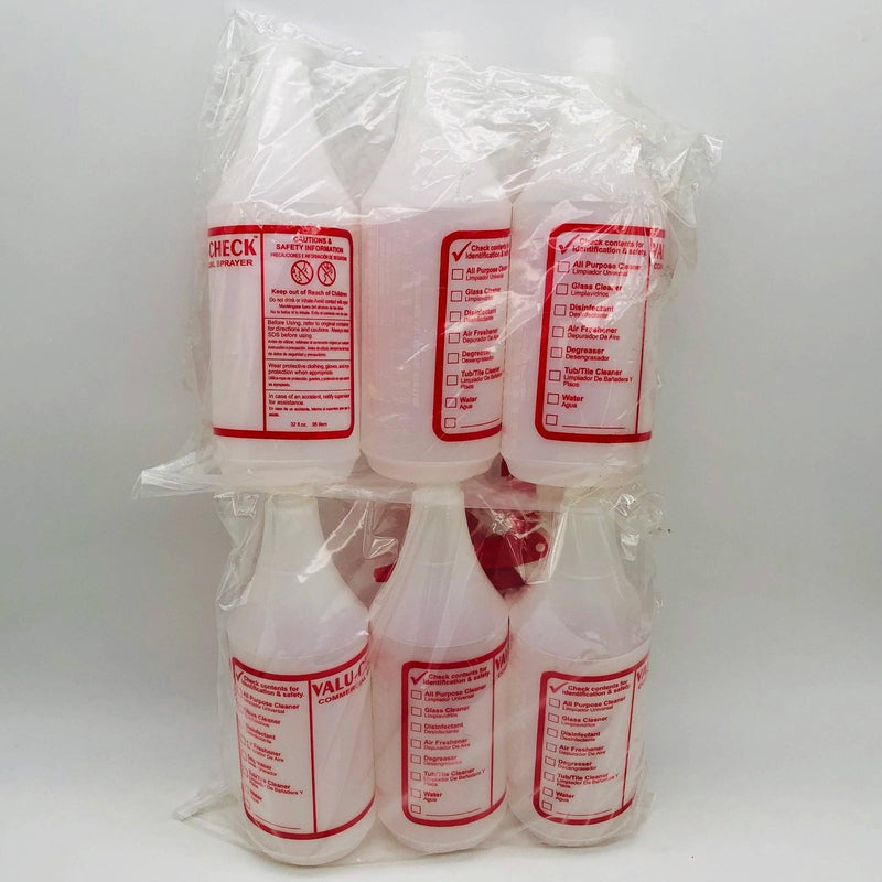 6pk Spray Bottle 32oz with Trigger Sprayer Empty Value-Check by Tolco 130136 8