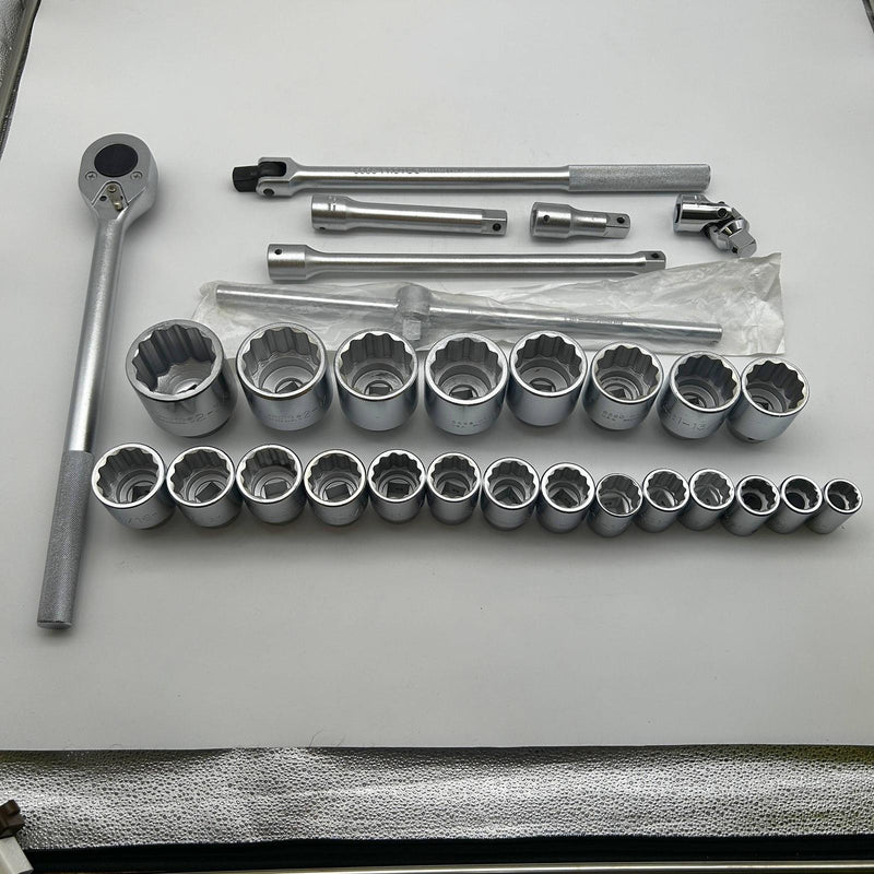 Proto J55104 Socket Set 3/4" Drive 29 Pieces 12 Point SAE Chrome Finish w Case 5