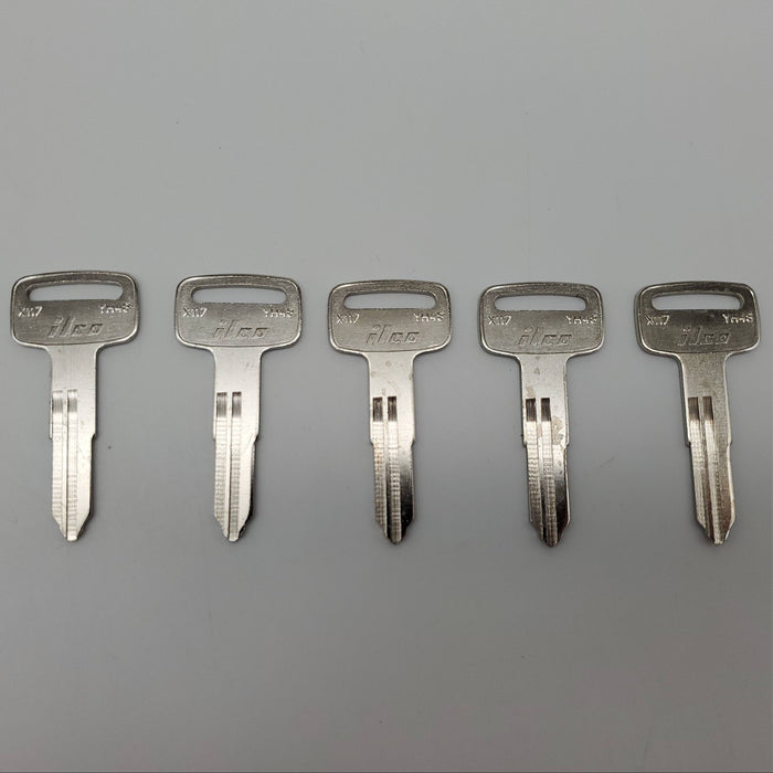 5x Ilco X117 Key Blanks For Yamaha, Kawasaki, Suzuki Cycles / ATVs Nickel Plated 3