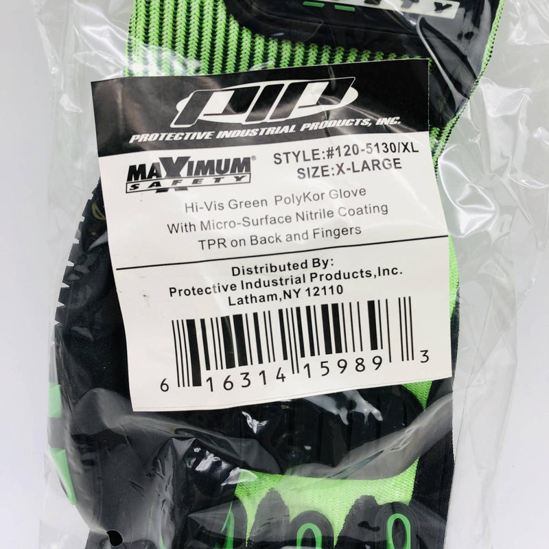 PIP 120-5130 Mechanics Work Gloves Size XL Hi Vis Green Nitrile Palm HPPE 1 Pair 2