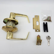 Falcon Door Lever Classroom Lock Bright Brass 2-3/4" Backset Z561D 2