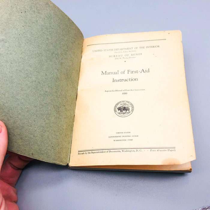 1930 Miners First Aid Instruction Manual Book Bureau Of Mines US Dept Interior 6