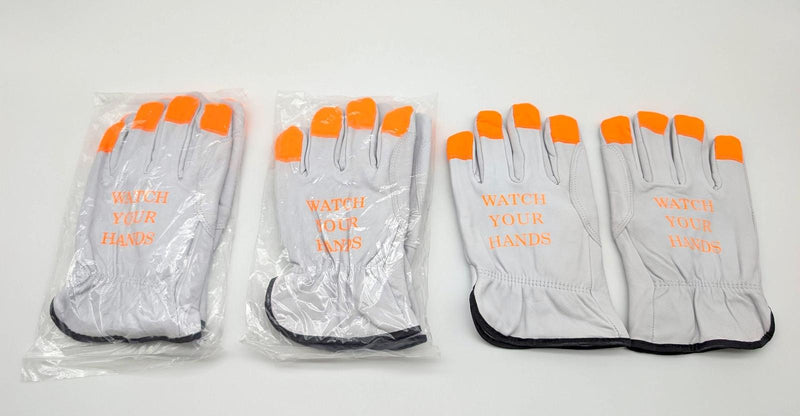Goatskin Leather Driver Gloves 2XL A5 Cut Resistant Hi-Vis Fingertips 3 Pairs 1