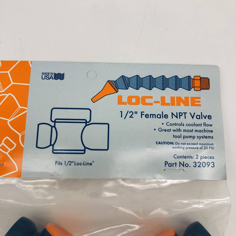 Loc-Line 32093 NPT Valve 1/2" Female Coolant Hose Component Acetal Copolymer 2pk 2