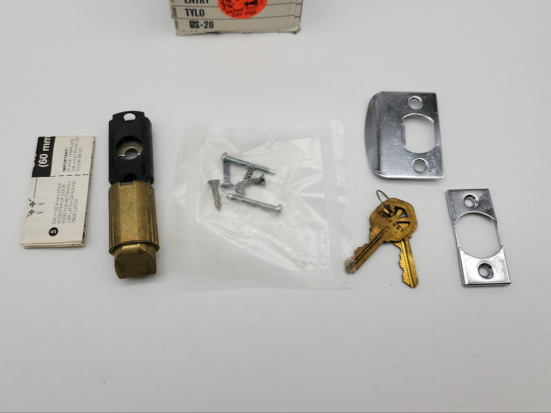 Kwikset Entry Door Knob Lock Polished Chrome Tylo 2-3/8" to 2-3/4" Backset 400T