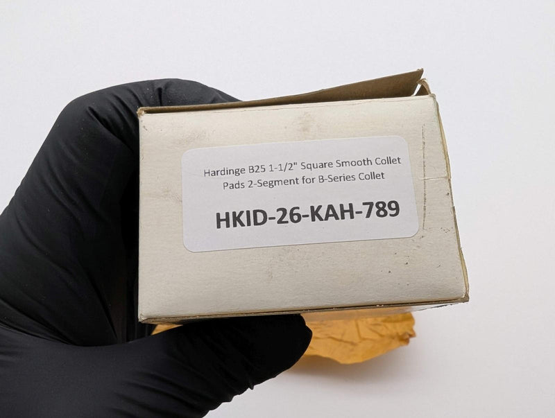 Hardinge B25 1-1/2" Square Smooth Collet Pads 2-Segment for B-Series Collet
