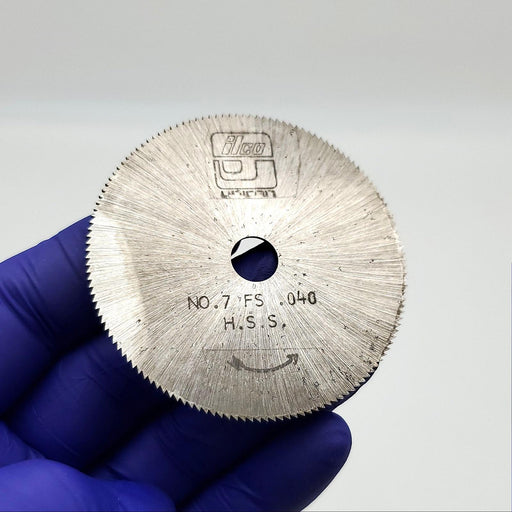 Ilco No 7 FS Key Cutting Wheel 2.46"D x .040"T x .037" Hole HSS Ilco Machines 1