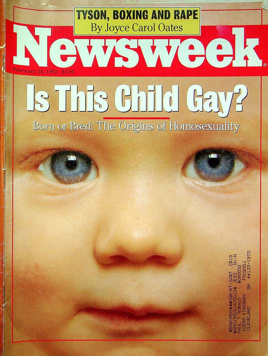 Newsweek Magazine February 24 1992 Born vs Raised Homesexual Mike Tyson Boxer 1