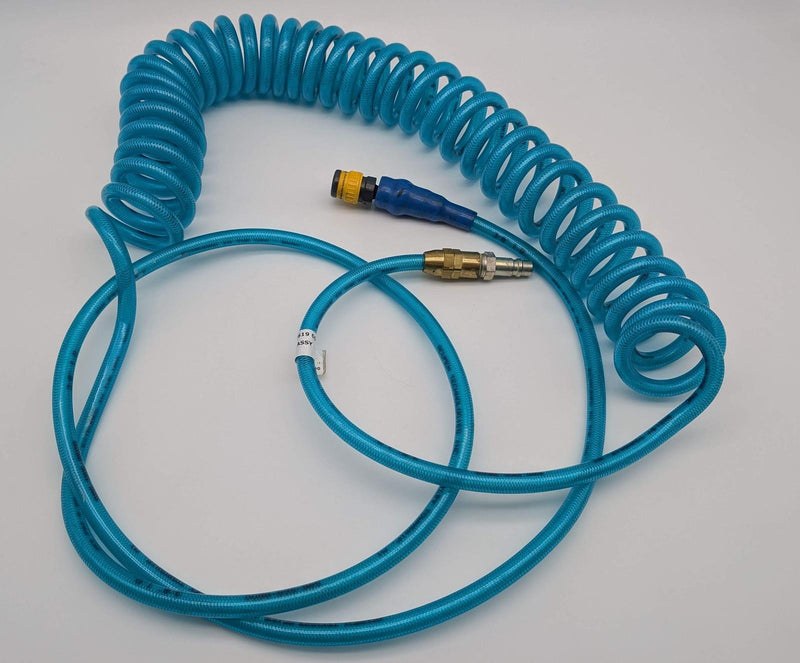 Acumen 3/8" Polybraid Air Hose 25ft 1/2" Push to Connect to 1/4" Hi Cupla Ace 1
