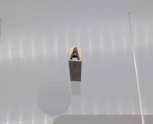 Misumi HCF4-28.5-A-F90 Engraving Block Punch Letter A 28.5mm Len 90 DEG Flange 1