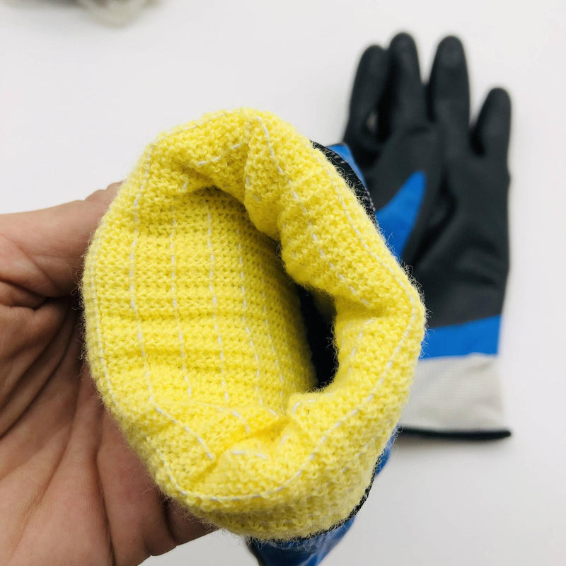 Showa 477 Work Glove Size 9/XL Insulated Dual Nitrile Foam Grip Coated 6 Pairs 7