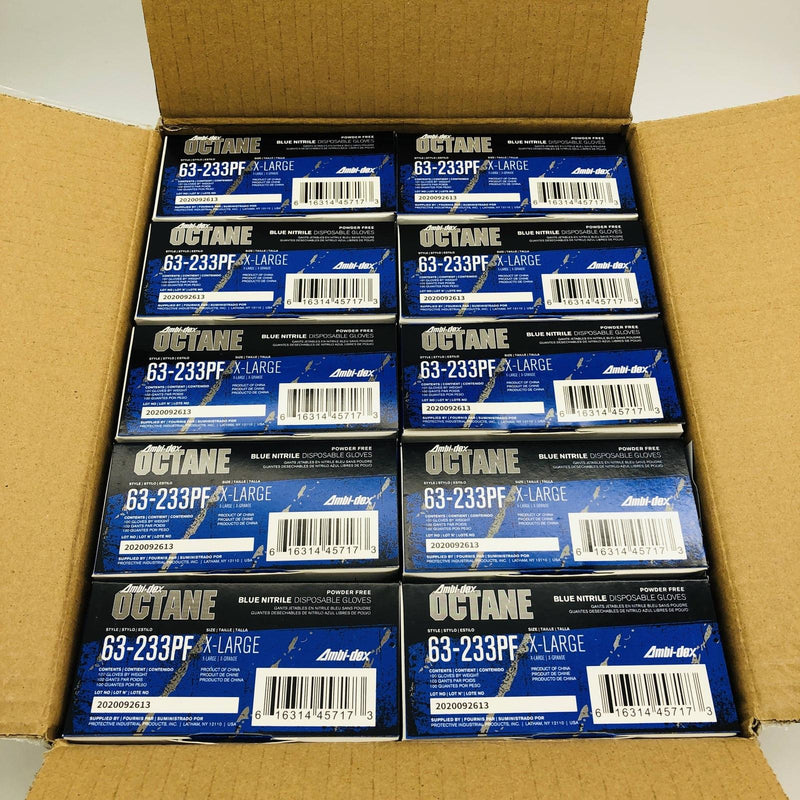 PIP 63-233PF Disposable Glove XL Extra Large Nitrile Fd Grade PWD Free 1000/Case 7