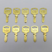 10x LCA 8TB Key Blanks For 3400 Push Locks Gold Tone Brass Lock Corp of America 3