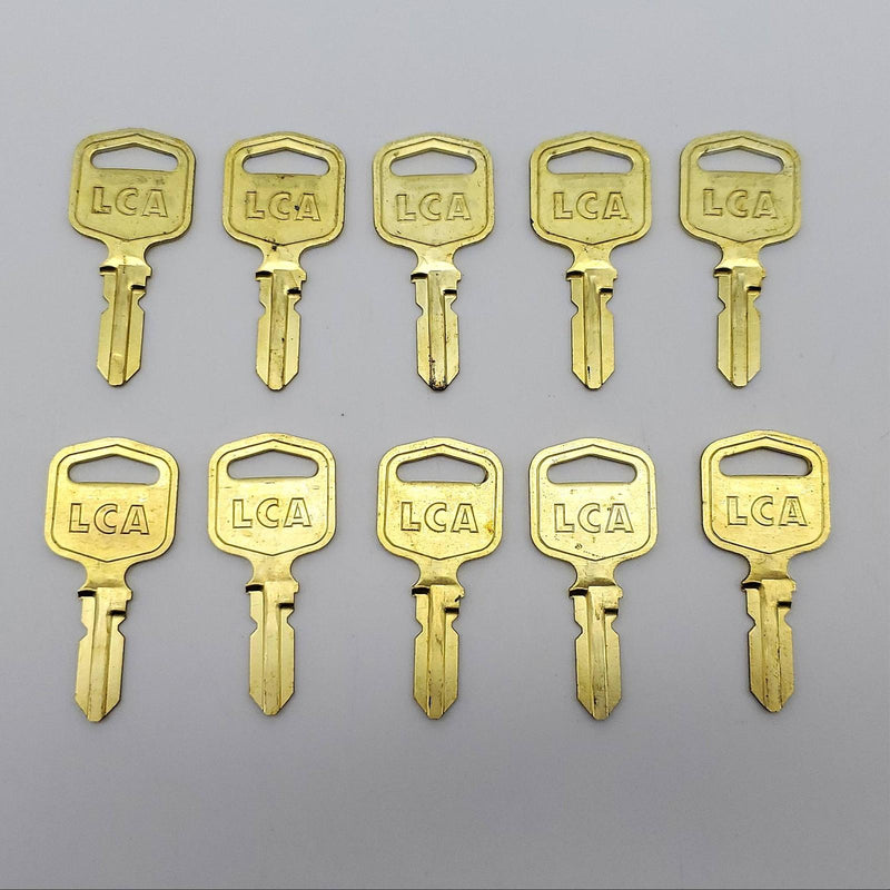 10x LCA 8TB Key Blanks For 3400 Push Locks Gold Tone Brass Lock Corp of America 3