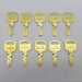 10x LCA 8TB Key Blanks For 3400 Push Locks Gold Tone Brass Lock Corp of America 3