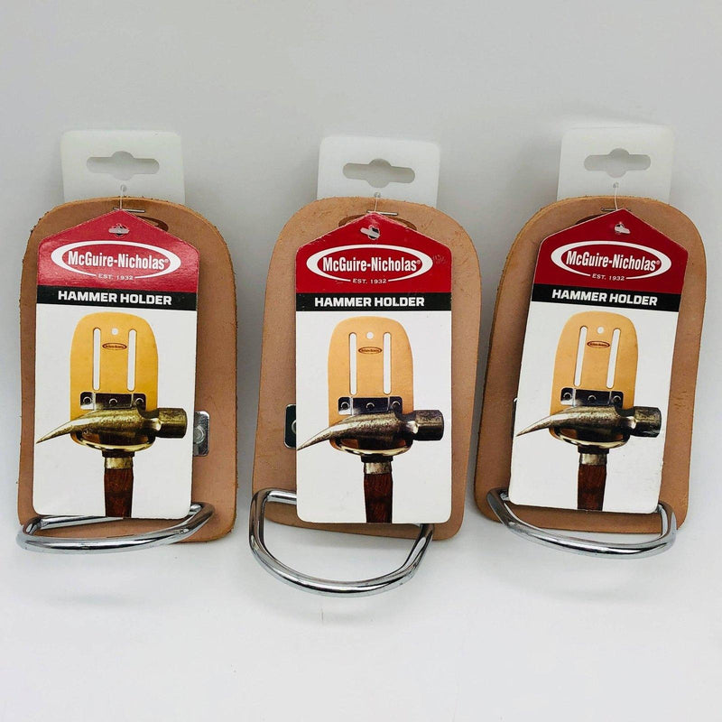 3pk McGuire-Nicholas 739 Hammer Holder Leather Swivel Steel Max2-1/2" Wide Belts 1