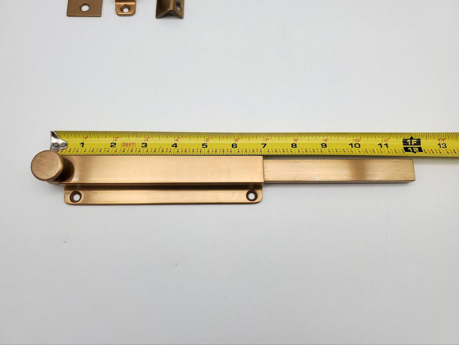 Baldwin Surface Bolt Lock Satin Bronze 6-1/2" Body 4-1/7" Throw 2612 Heavy Duty 8