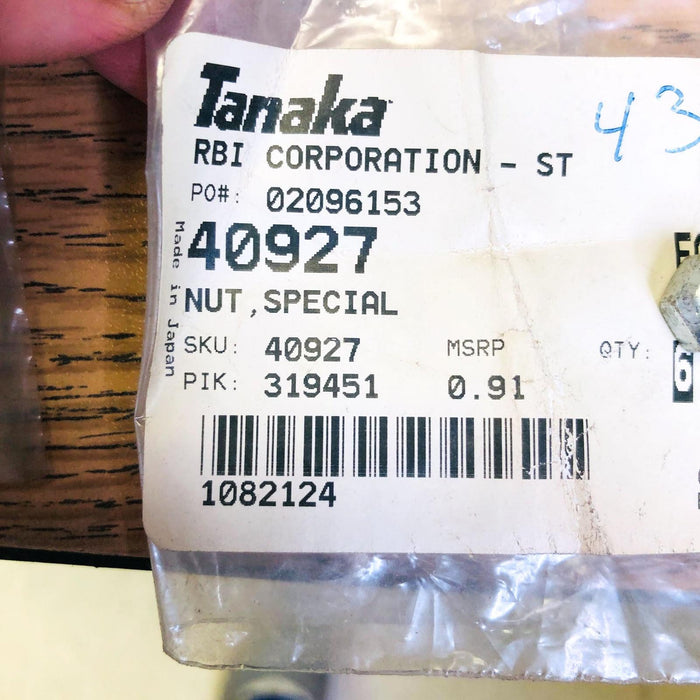 Tanaka 40927 Special Nut for Hedge Trimmer OEM NOS Superseded to 6687155 2