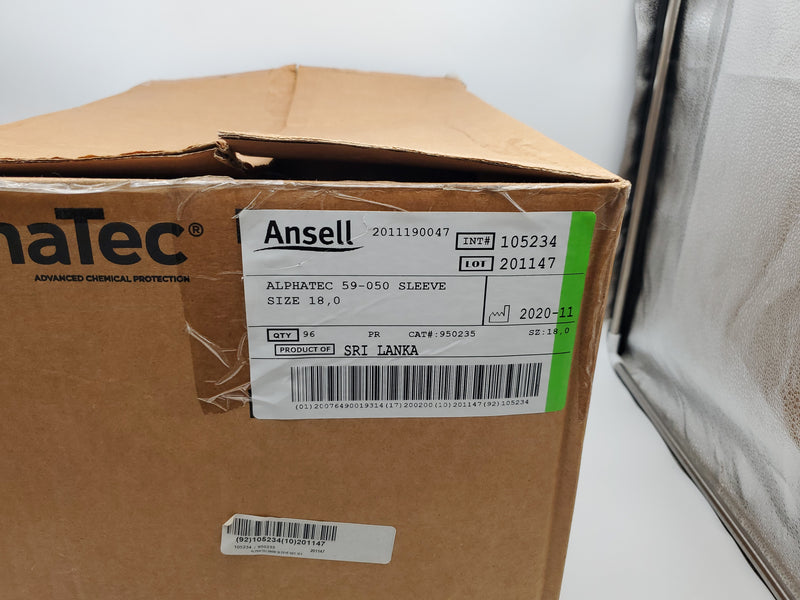 Ansell Chemical Resistant Sleeves 18" Size Large 59-050 Elastic Neoprene 3 Pairs 5