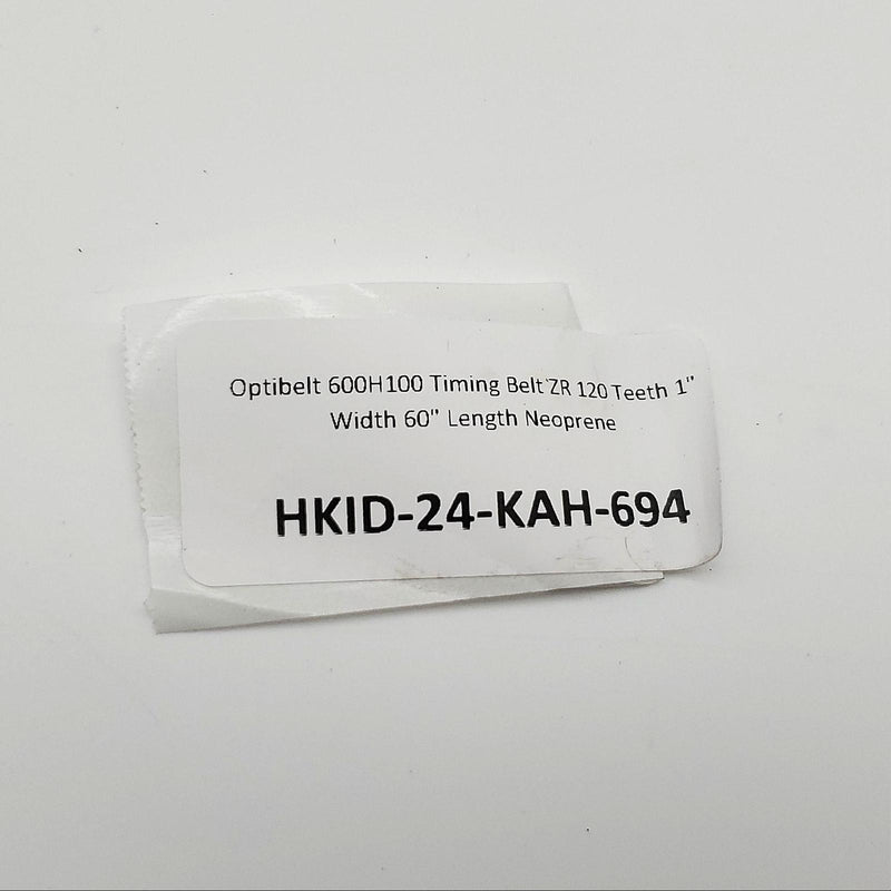Optibelt 600H100 Timing Belt ZR 120 Teeth 1" Width 60" Length Neoprene 4