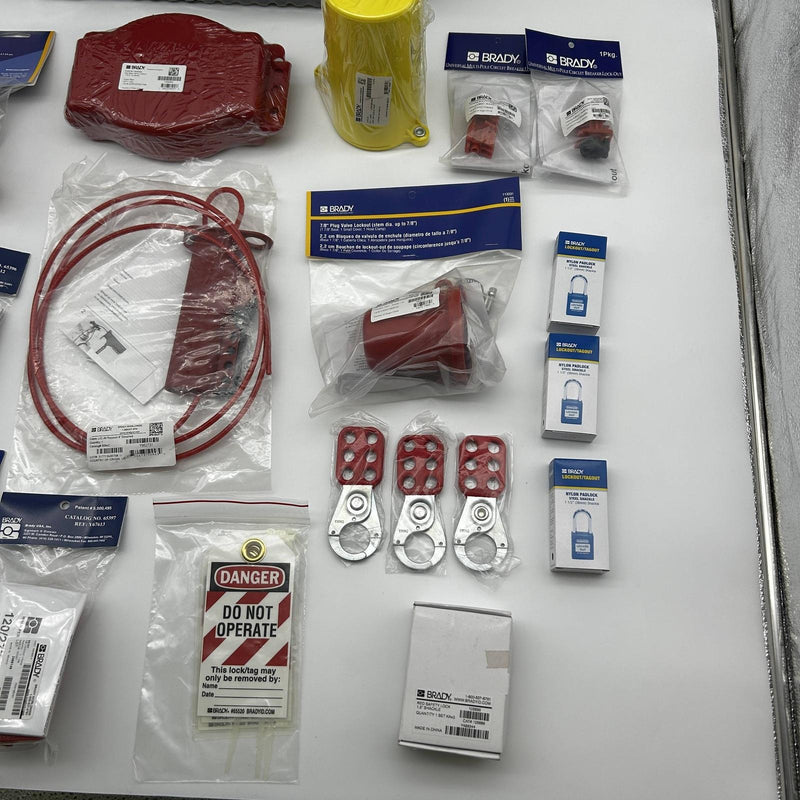 Brady 105955 Lockout Tag Out Toolbox Kit Personal Valve Electrical w/ 3 Padlocks 6