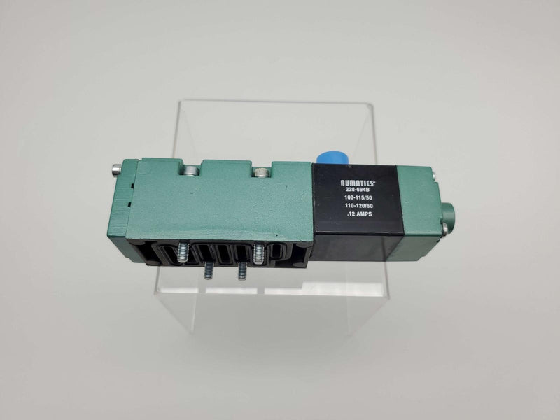 Numatics I12SA4002000030 Valve 1 Solenoid 2 Position 4 Way 5/2 1/4" NPTF Ports 3