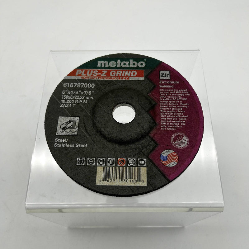 Metabo Plus-Z 616787000 Grinding Wheel 6" x 1/4" x 7/8" Type 27 ZA24T ZA 1ct 11