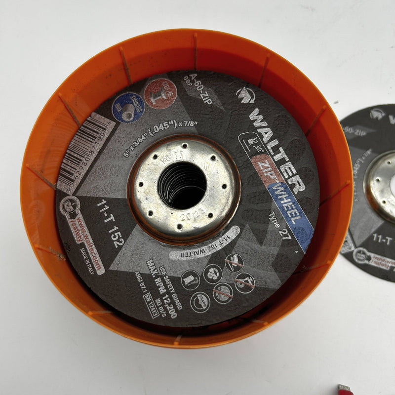 Walter 11-T-152 Cut-Off Wheel 5" x 3/64" x 7/8" Type 27 Zipcut A-60-Zip 25pk