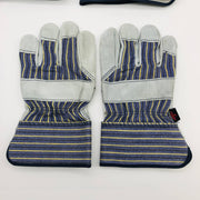 MCR Safety 1400 Split Leather Palm Work Gloves Size XL Safety Cuff 2.5"L 6 Pair 4