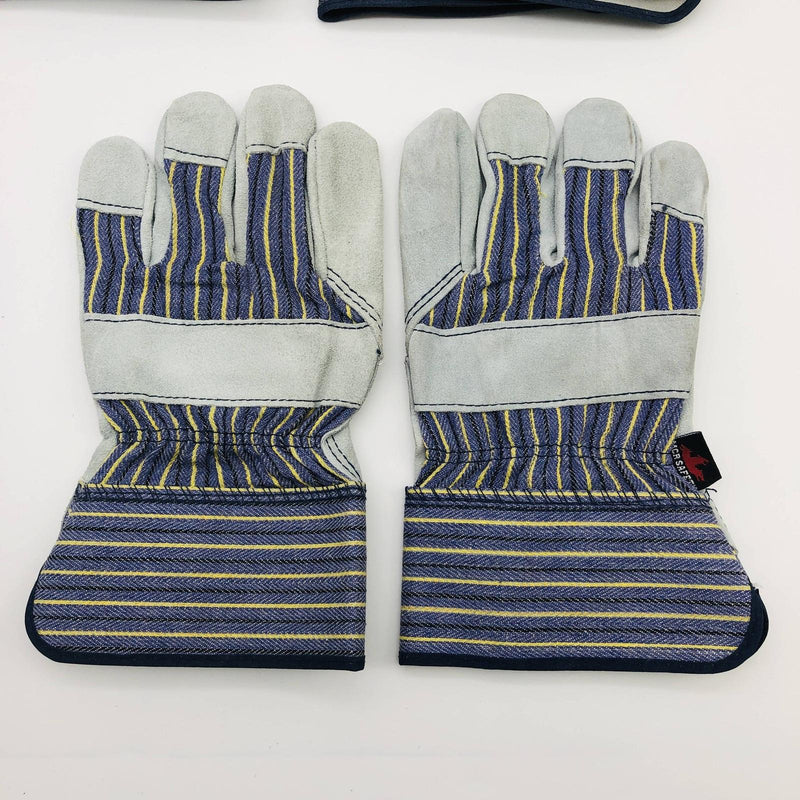 MCR Safety 1400 Split Leather Palm Work Gloves Size XL Safety Cuff 2.5"L 6 Pair 4