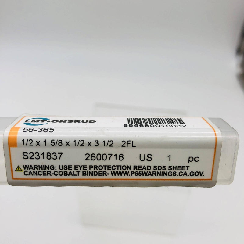 LMT Onsrud 56-365 Straight Wood Router Solid Carbide 1/2x1-5/8x1/2x3-1/2 2 Flute 2