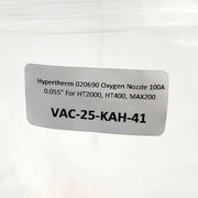 Hypertherm 020690 Oxygen Nozzle 100A 0.055" For HT2000, HT400, MAX200 4