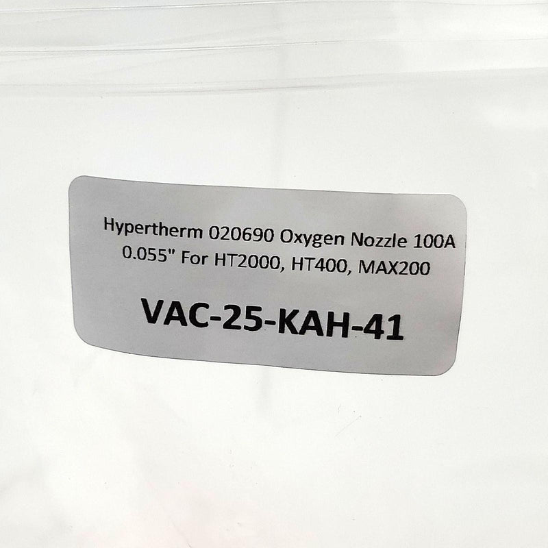 Hypertherm 020690 Oxygen Nozzle 100A 0.055" For HT2000, HT400, MAX200 4