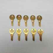 10x Chicago K 35M Key Blanks Brass USA Made NOS 3