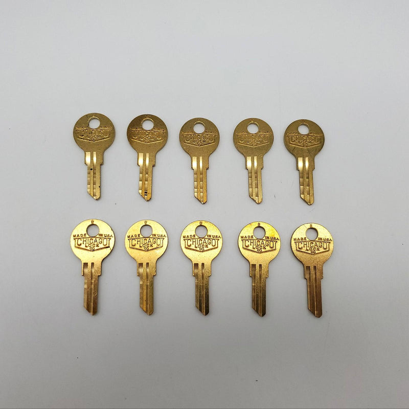 10x Chicago K 35M Key Blanks Brass USA Made NOS 3