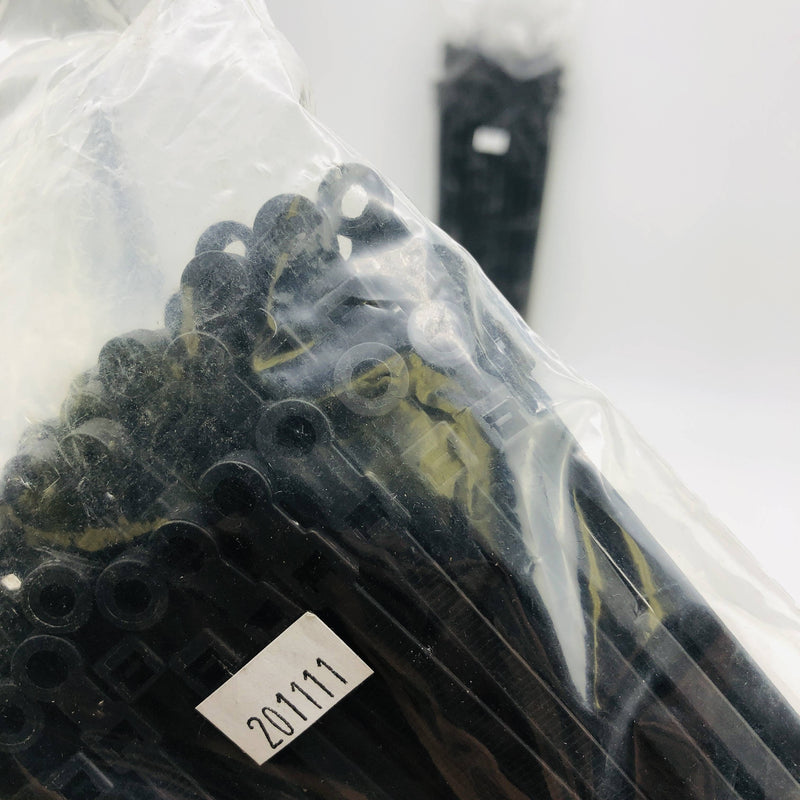 200 Cable Wire Wrap Zip Ties 11" 50lb UV Blk Mounting Head Hole Python CTMB-1150 3