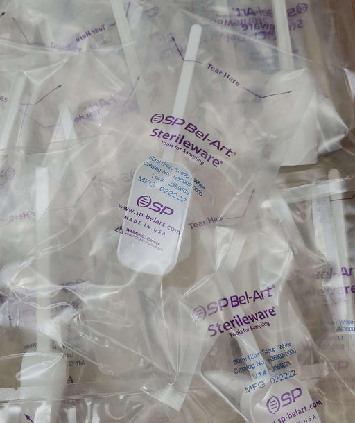 SP Bel-Art Sterile Sampling Scoops 60ML / 2 OZ Individually Wrapped Box of 100 2