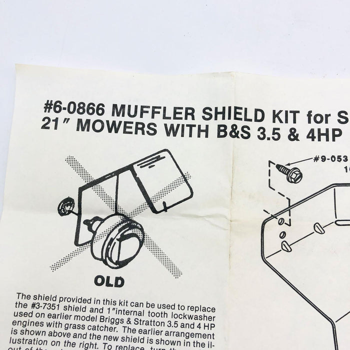 Snapper 60866 Muffler Shield Kit OEM NOS Superseded to 7038391YP 6