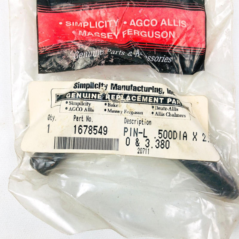Simplicity 1678549 Pivot Pin L Shaped .500 Dia x 2 x 3.380 OEM NOS USA 1678549SM 4