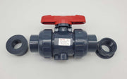 Asahi AV 1605010 1" Ball Check Valve True Union PVC Inline Valve FKM Seal 1