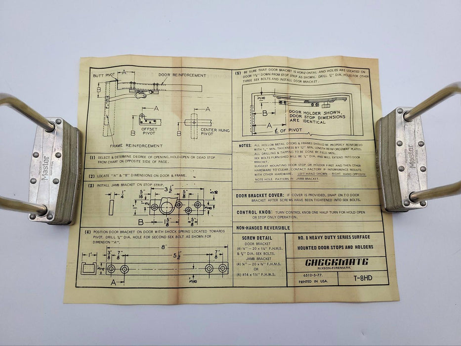 Rixson 8-2211 Door Holder Surface Mount Oiled Bronze Heavy Duty Checkmate 8-HD 11