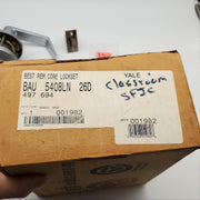 Yale Door Lever Entry Lock SFIC Ready Classroom Satin Chrome 2-3/4 BS BAU 5408LN 8