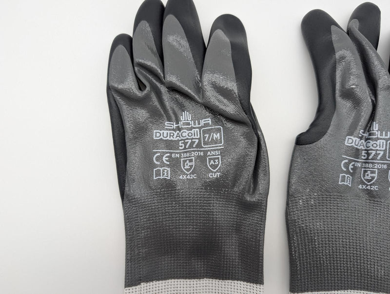 Showa Cut & Puncture Resistant Work Gloves Medium Nitrile Palm Coated 1 Pair 2