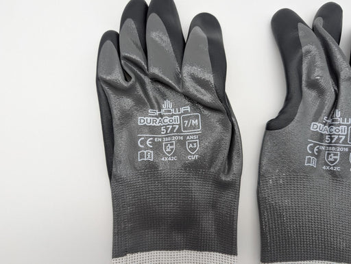 Showa Cut & Puncture Resistant Work Gloves Medium Nitrile Palm Coated 1 Pair 2