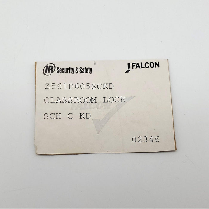 Falcon Door Lever Classroom Lock Bright Brass 2-3/4" Backset Z561D 8