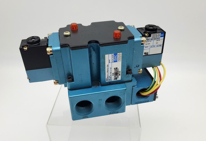 MAC Valves 6533B-311-PM-501DA Solenoid Valve 3 Pos Closed Center 3/4" NPTF Base 1