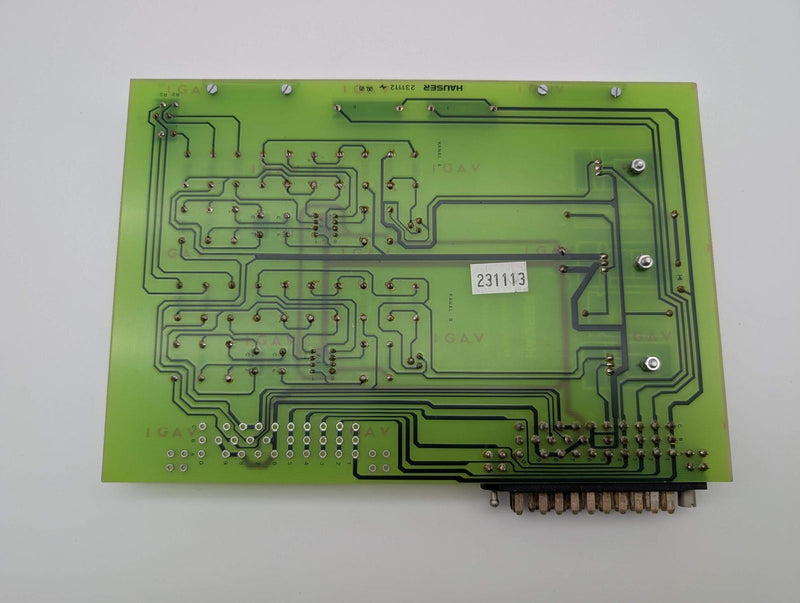 Hauser 231112 Temperature Stabilization Board 231113 6